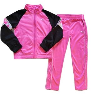 Puma Track Jacket & Jogger Set Girls Size 7
